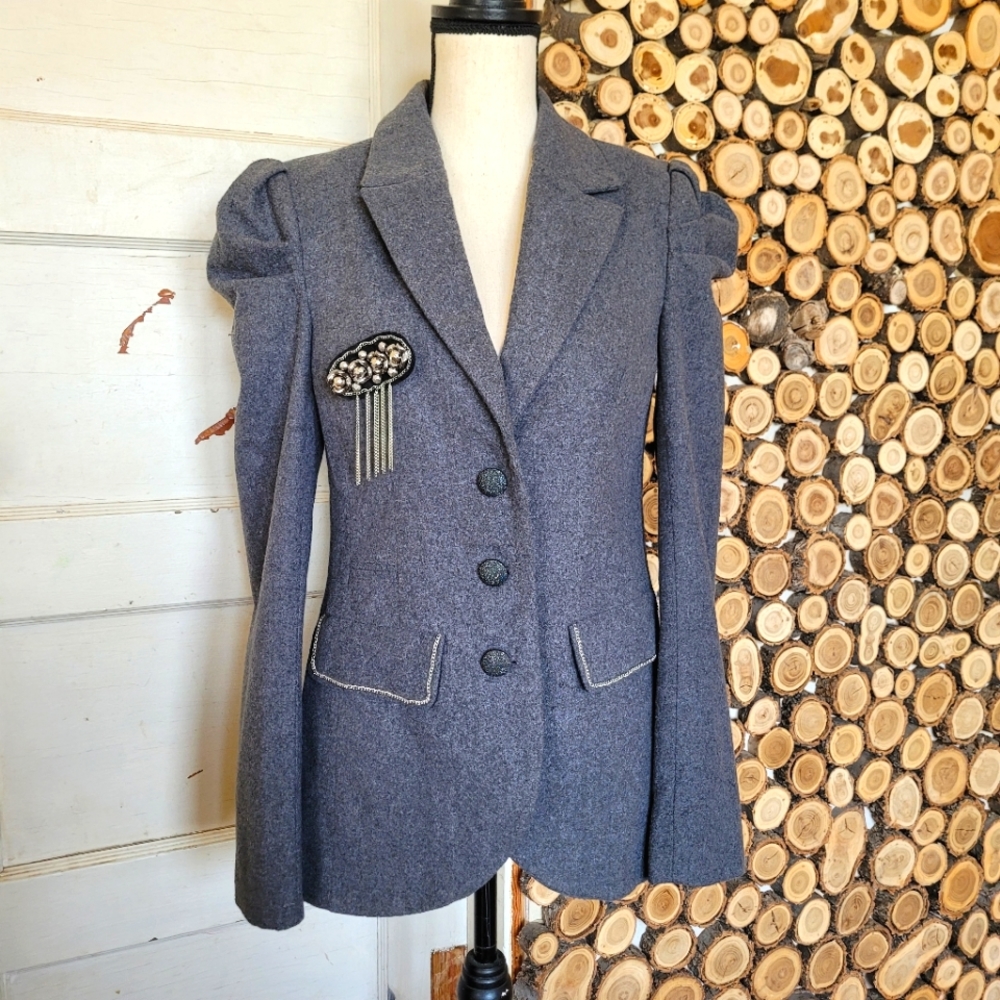 BKE Outerwear Lightweight Gray Wool Blend Coat